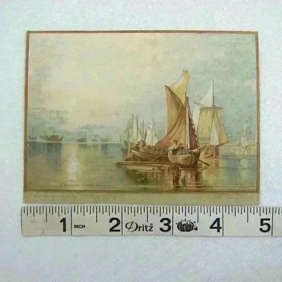 Ship Art Print Joseph Mallord William Turner Stangate Creek River Medway Antique - Picture 11 of 12